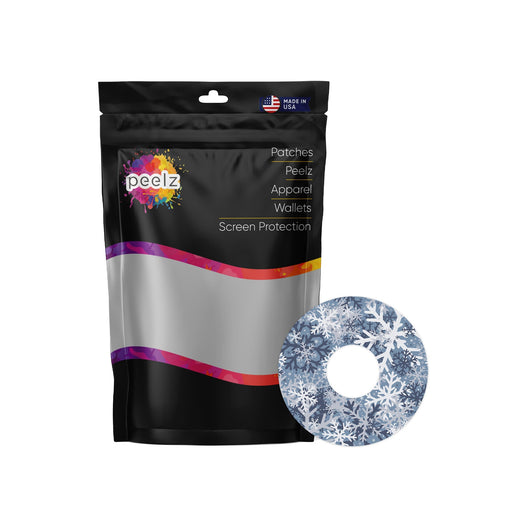 Peelz Snowy Camo Patch Tape Designed for the FreeStyle Libre 3 Plus & Lingo Patch Medical Tape White Smoke 12-Pack (Set of 12 Patches)