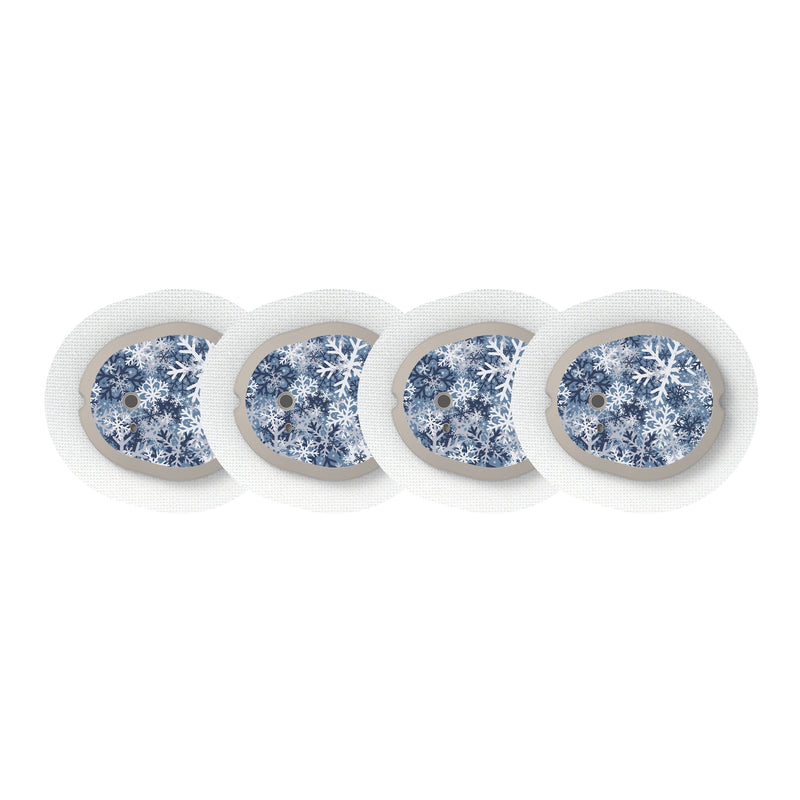 Peelz Snowy Camo Sticker Designed for the DEXCOM G7 and Stelo Transmitter Peelz/Stickers White Smoke 4-pack (Set of 4 Stickers)