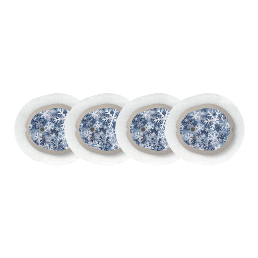 Peelz Snowy Camo Sticker Designed for the DEXCOM G7 and Stelo Transmitter Peelz/Stickers White Smoke 4-pack (Set of 4 Stickers)