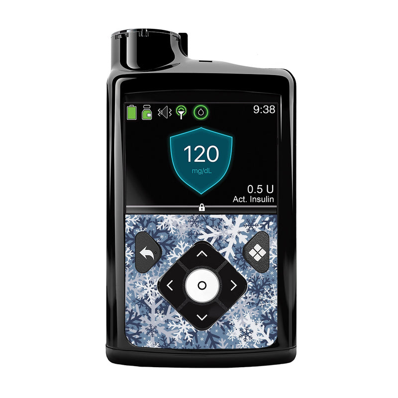 Peelz Snowy Camo Sticker for Medtronic MiniMed 770G & 780G Peelz/Stickers Black Whole System Peelz (front back + clip)