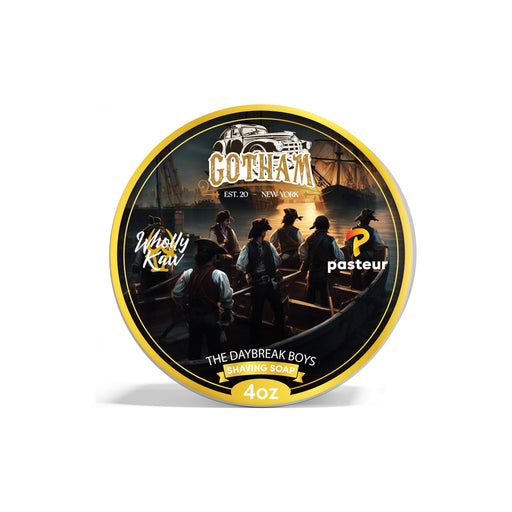 WhollyKaw Gotham x Wholly Kaw x Pasteur -  The Daybreak Boys Collection Shaving Set White Smoke Tallow Siero Shaving Soap 4 oz,Tallow Crème Fraîche Shave Soap 4 Oz