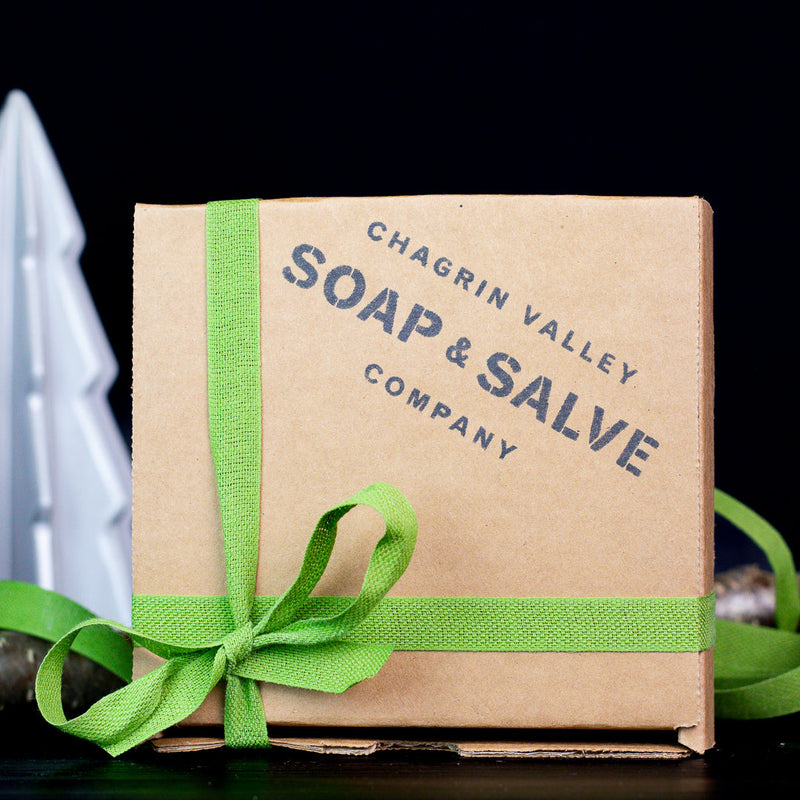 Chagrin Valley Soap & Salve Gift: Valley Soap Sampler 8-Bar Box Gift Black Soap Sampler 8-Sample Gift Box