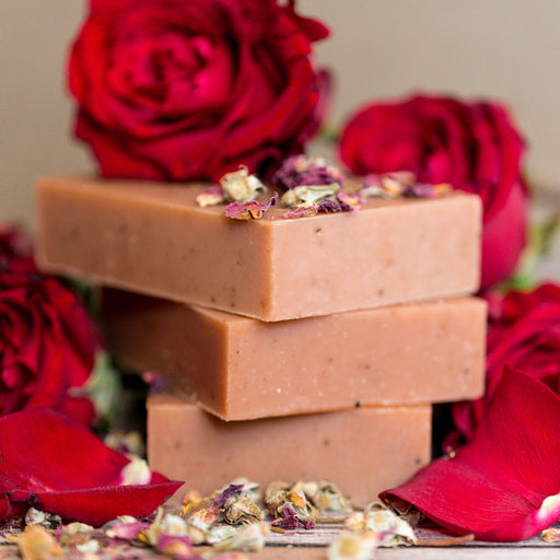 Chagrin Valley Soap & Salve Natural Soap: Shea Rose Clay Complexion Soap Rosy Brown Travel Size Bar 1.7 oz