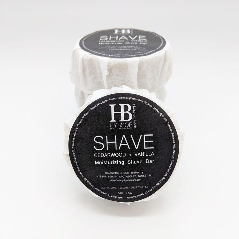 Hyssop Beauty Apothecary L.L.C. Moisturizing Shave Bar (Cedarwood + Vanilla) Shaving Cream White Smoke