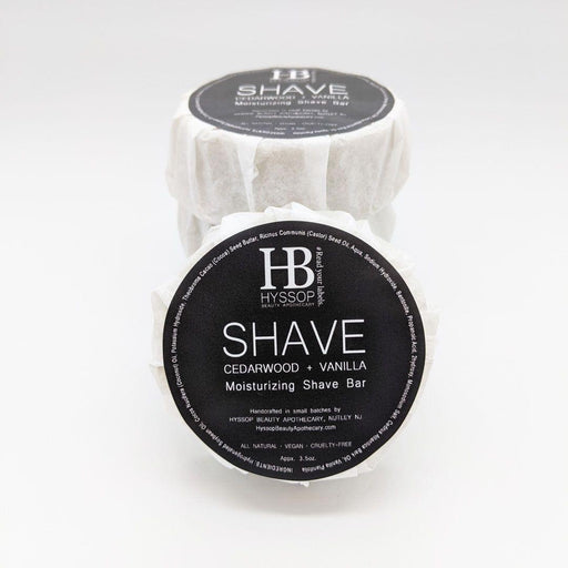Hyssop Beauty Apothecary L.L.C. Moisturizing Shave Bar (Cedarwood + Vanilla) Shaving Cream White Smoke