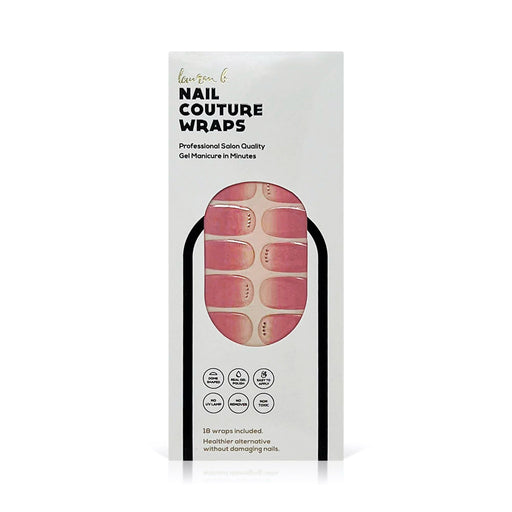 laurenbbeauty Soft Pink Gradient Embellished Gel Nail Wrap Nail Art Kits & Accessories Light Gray