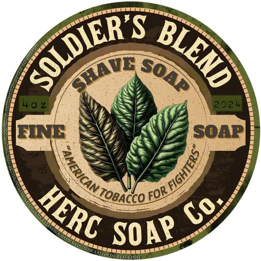 Herc Soap Co. Herc Soap Co. Soldier's Blend Shaving Collection Shaving Set White Smoke Shaving Soap 4 Oz