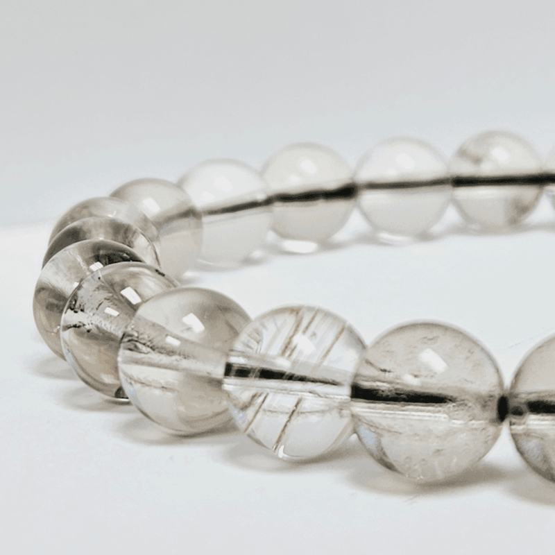 ZAQ Skin & Body Somky Quartz Bracelet - Wellbeing Light Gray 6mm,8mm,10mm