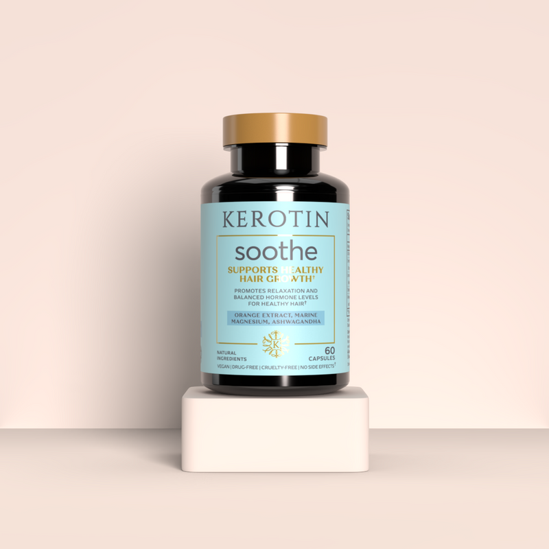 Kerotin Soothe Stress-Relief Vitamins Antique White 1 Bottle