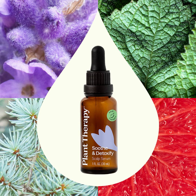 Plant Therapy Soothe & Detoxify Scalp Serum Hair & Skin Care Seashell 1 oz
