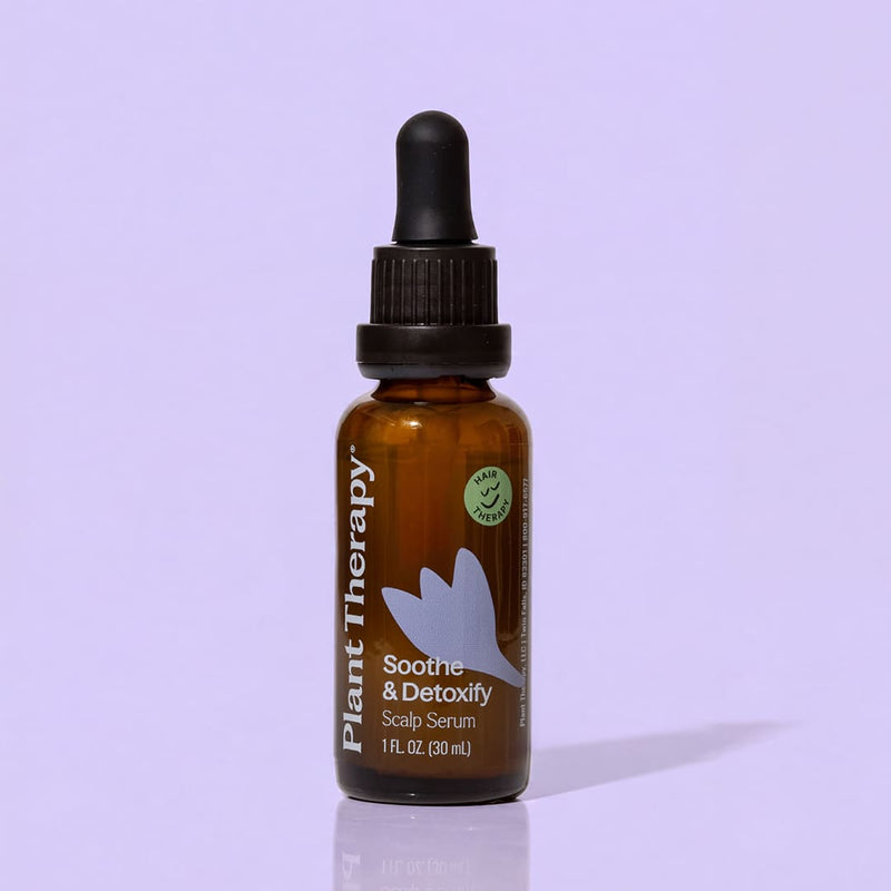 Plant Therapy Soothe & Detoxify Scalp Serum Hair & Skin Care Lavender 1 oz