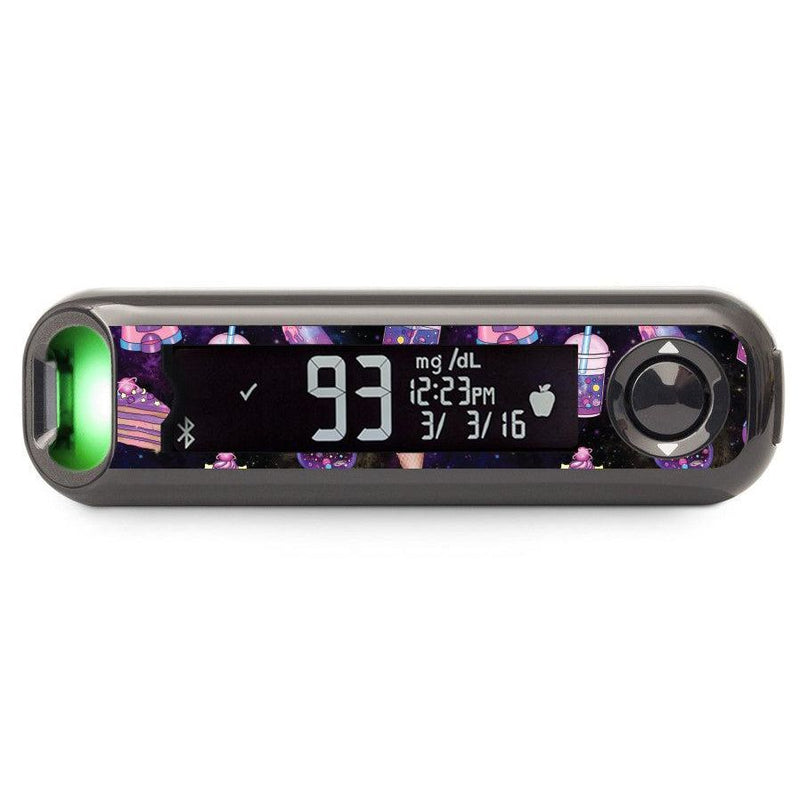 Peelz Space Candy Bayer Contour© Next One Glucometer Peelz/Stickers Black