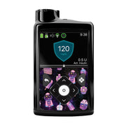 Peelz Space Candy for Medtronic MiniMed 770G & 780G Peelz/Stickers Black Whole System Peelz (front back + clip),Front Peelz