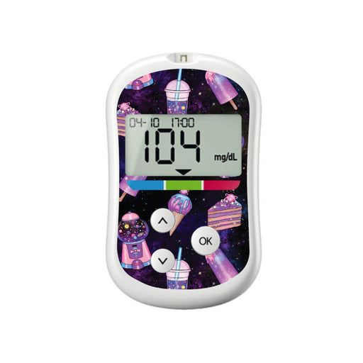 Peelz Space Candy for OneTouch Verio Flex Glucometer Peelz/Stickers White Smoke