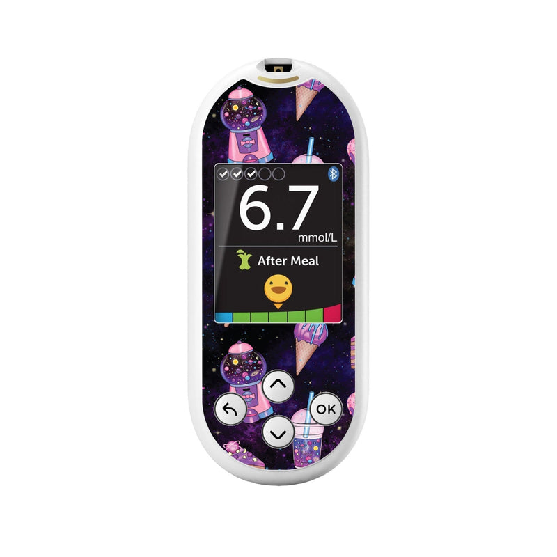 Peelz Space Candy for OneTouch Verio Reflect Glucometer Peelz/Stickers White Smoke