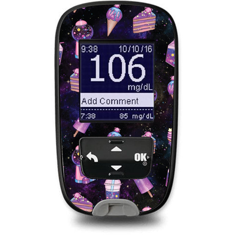 Peelz Space Candy for the Accu-Chek Guide Glucometer Peelz/Stickers White Smoke