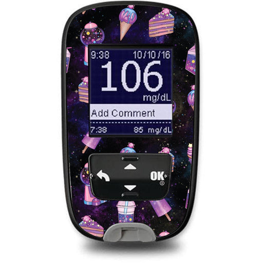 Peelz Space Candy for the Accu-Chek Guide Glucometer Peelz/Stickers White Smoke