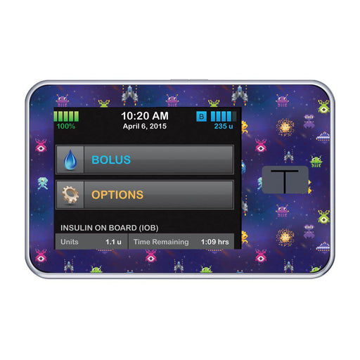 Peelz Space Invaders Sticker for Tandem t:slim Peelz/Stickers Black