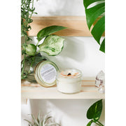 Butter Me Up Organics Space Clearing Candle/ Intention Candle / Organic Soy Candle / Candle with Crystals / Cleansing Candle Metaphysical Light Gray