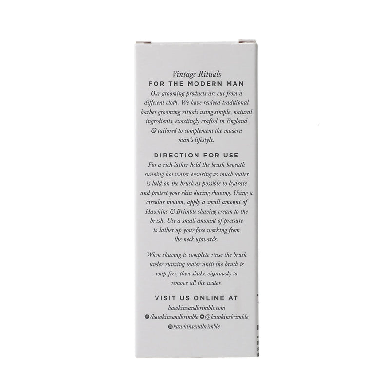 Hawkins & Brimble COM Synthetic Shaving Brush Shaving Light Gray