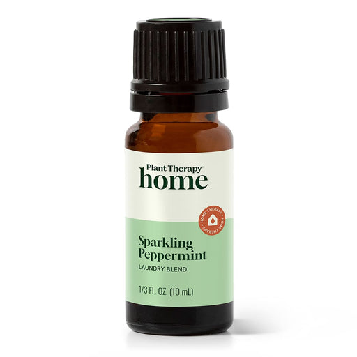 Plant Therapy Sparkling Peppermint Laundry Essential Oil Blend Household White Smoke 10 mL