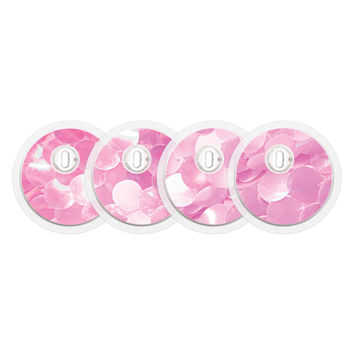 Peelz Sparkly Sequins Sticker Designed for the FreeStyle Libre 3 Plus & Lingo  Sensor Peelz/Stickers White Smoke 4-pack (Set of 4 Stickers)
