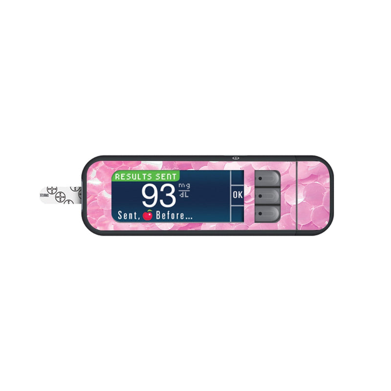 Peelz Sparkly Sequins Sticker for Bayer Contour Next Glucometer Peelz/Stickers White Smoke