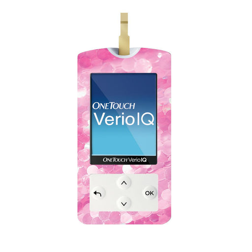 Peelz Sparkly Sequins for OneTouch Verio IQ Glucometer Peelz/Stickers White Smoke