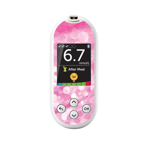 Peelz Sparkly Sequins for OneTouch Verio Reflect Glucometer Peelz/Stickers White Smoke