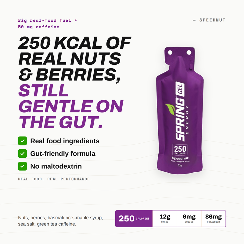 myspringenergy Nuts And Berries with 50 mg Caffeine (Vegan) 250 Kcal- Speednut Gel White Smoke 1 qty,20 pack