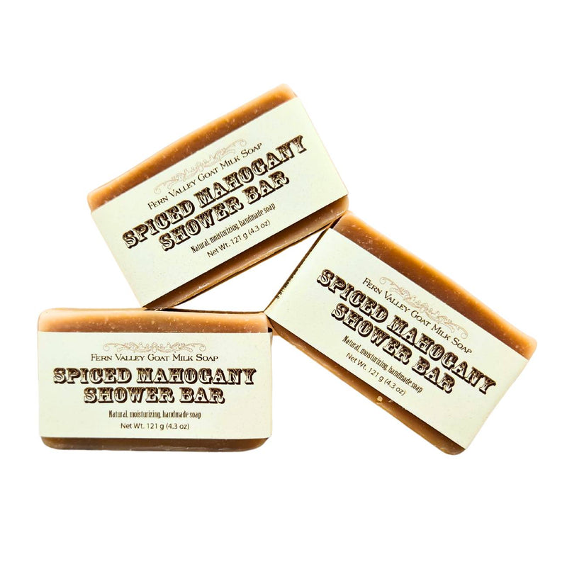Fern Valley Soap Handmade Goat Milk Soap | Shower Bar | Spiced Mahogany Goat Milk Soap White Smoke