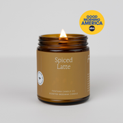 Fontana Candle Co Spiced Latte Jar Candle Candles Light Gray Jar Candle
