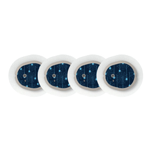 Peelz Spider Designed for the DEXCOM G7 Transmitter Peelz/Stickers White Smoke 4-pack (Set of 4 Stickers)