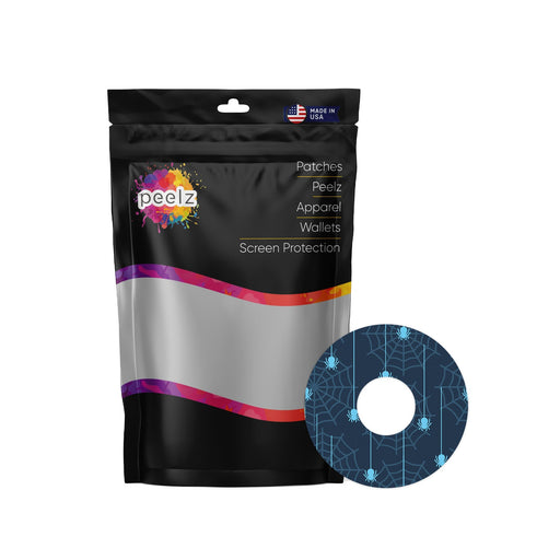 Peelz Spider FreeStyle Libre 3 Plus & Lingo  Patch Tape - Pump Peelz Patch Medical Tape White Smoke 12-Pack (Set of 12 Patches),4-Pack (Set of 4 Patches)