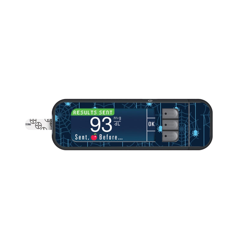 Peelz Spider for Bayer Contour Next Glucometer Peelz/Stickers White Smoke