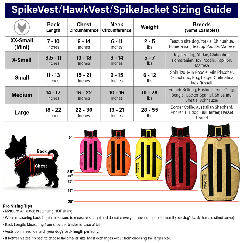 CoyoteVest SpikeVest Vest White Smoke Mini / Red,Mini / Yellow,Mini / Neon Pink,Mini / Turquoise,Mini / Royal Blue,Mini / Texas Tan,Mini / Fluorescent Orange,Extra Small / Red,Extra Small / Yellow,Extra Small / Neon Pink,Extra Small / Turquoise,Extra Small / Royal Blue,Extra Small / Texas Tan