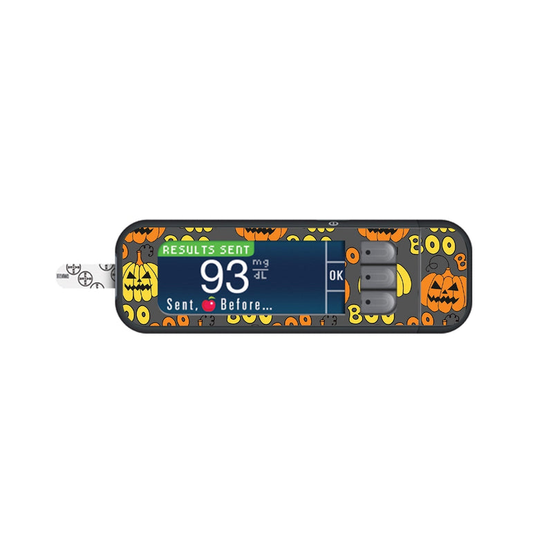 Peelz Spooked Sticker for Bayer Contour Next Glucometer Peelz/Stickers White Smoke