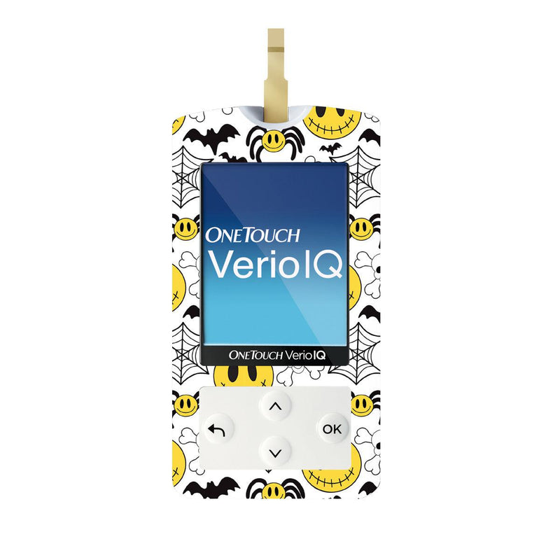 Peelz Spooky Season for OneTouch Verio IQ Glucometer Peelz/Stickers White Smoke