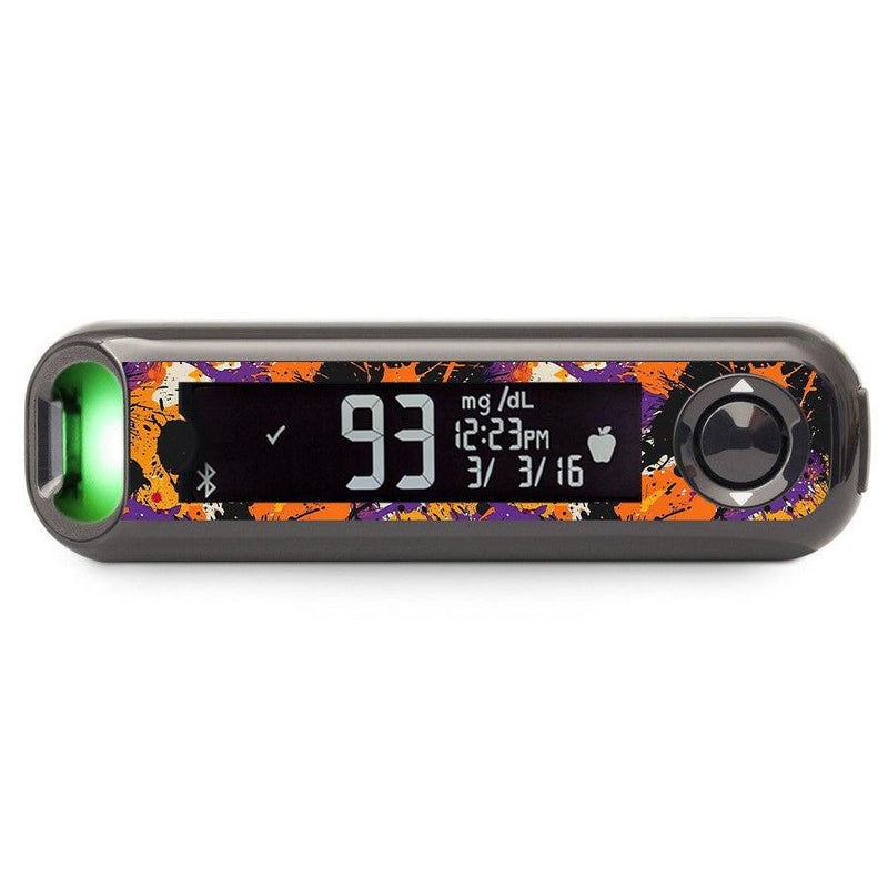 Peelz Spooky Splatter Bayer Contour© Next One Glucometer Peelz/Stickers Black