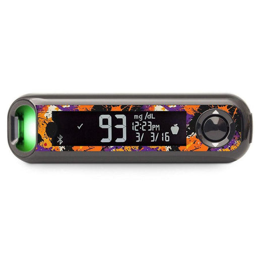 Peelz Spooky Splatter Bayer Contour© Next One Glucometer Peelz/Stickers Black