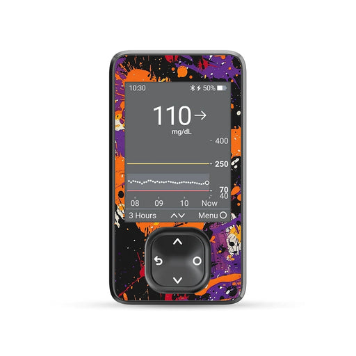 Peelz Spooky Splatter DEXCOM G7 Touchscreen Receiver Peelz/Stickers Dim Gray