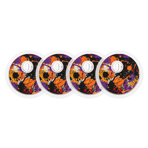 Peelz Spooky Splatter Designed for the FreeStyle Libre 3 Plus & Lingo  Sensor Peelz/Stickers White Smoke 4-pack (Set of 4 Stickers)