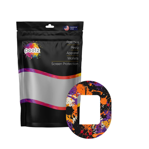 Peelz Spooky Splatter Tandem Mobi Patch Tape - Pump Peelz Patch Medical Tape White Smoke 12-Pack (Set of 12 Patches),4-Pack (Set of 4 Patches),1-Patch (One Single Patch)