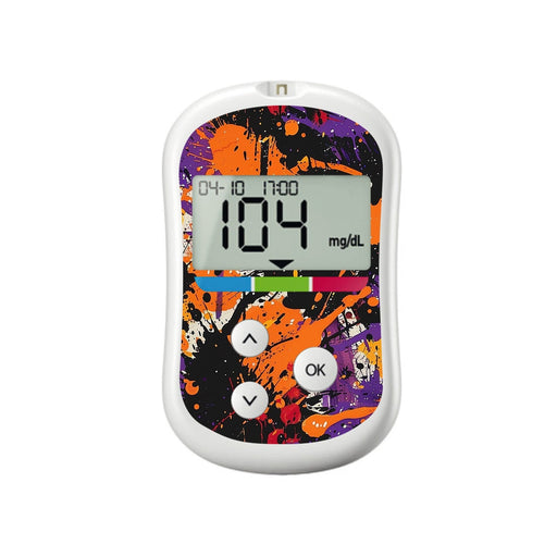 Peelz Spooky Splatter for OneTouch Verio Flex Glucometer Peelz/Stickers White Smoke