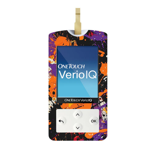 Peelz Spooky Splatter for OneTouch Verio IQ Glucometer Peelz/Stickers White Smoke