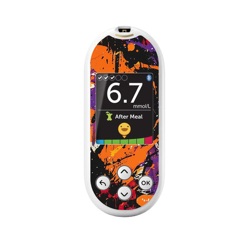Peelz Spooky Splatter for OneTouch Verio Reflect Glucometer Peelz/Stickers White Smoke