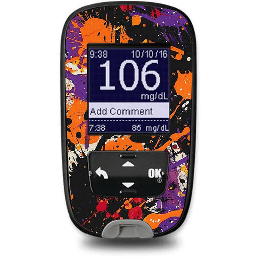 Peelz Spooky Splatter for the Accu-Chek Guide Glucometer Peelz/Stickers White Smoke