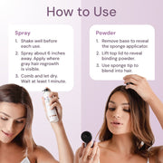 Style Edit Blonde Perfection Root Concealer Spray and Powder Trio (Full & Travel Size Spray) White Smoke Dark Blonde,Medium Blonde,Light Blonde