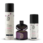 Style Edit Root Concealer Spray and Powder Trio (Full & Travel Size Spray) White Smoke Black,Dark Brown,Medium Brown,Light Brown
