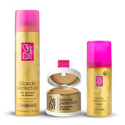 Style Edit Blonde Perfection Root Concealer Spray and Powder Trio (Full & Travel Size Spray) White Smoke Dark Blonde